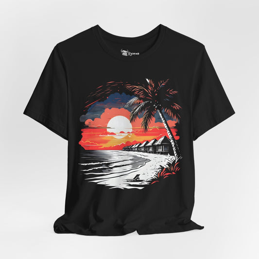 Beach at Sunset Tee - 95261261494157440192