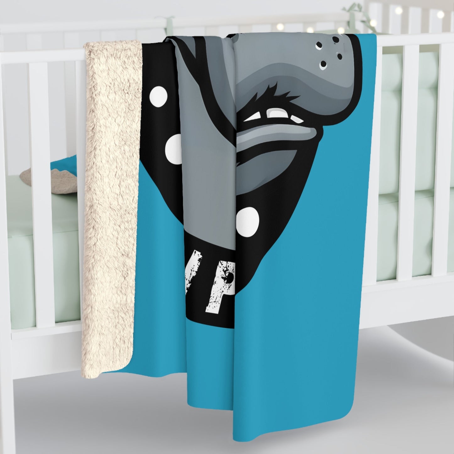 Hangry Hangry Hippo Custom Sherpa Fleece Blanket - 23802244705607287005