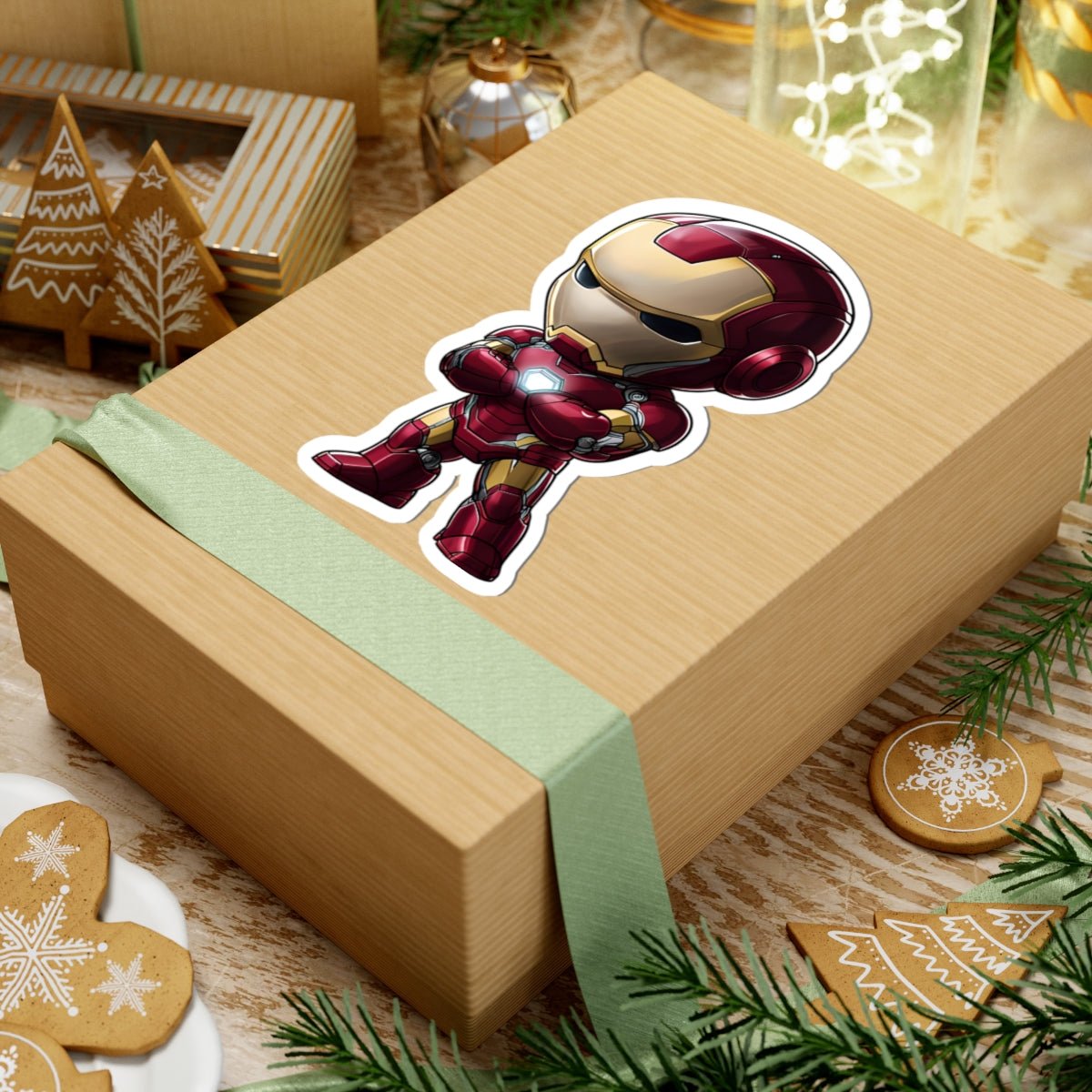 Iron - Man Chibi Kiss - Cut Stickers - 12010697729301689026