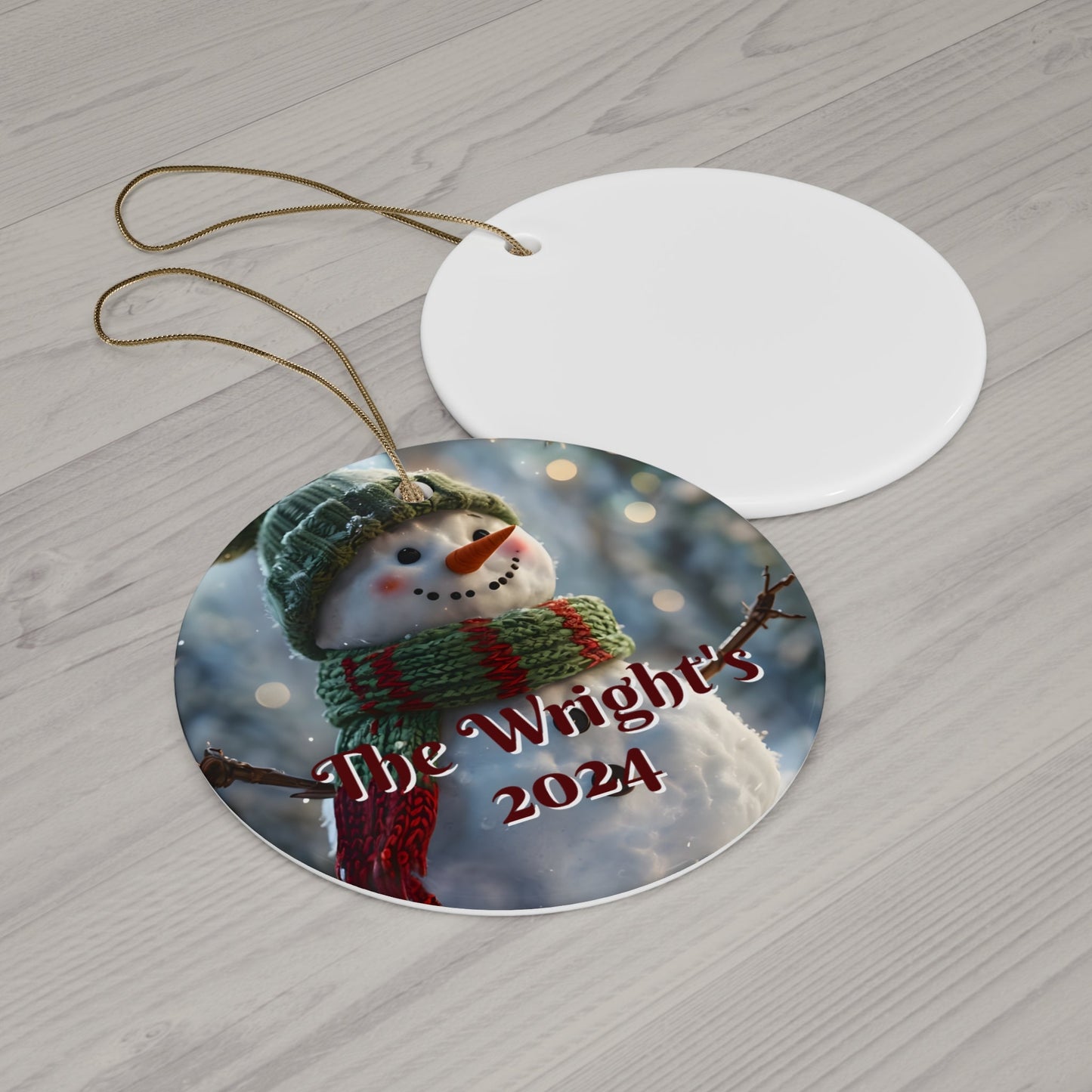 Personalized Family Christmas Ornament - 25610956532417205481