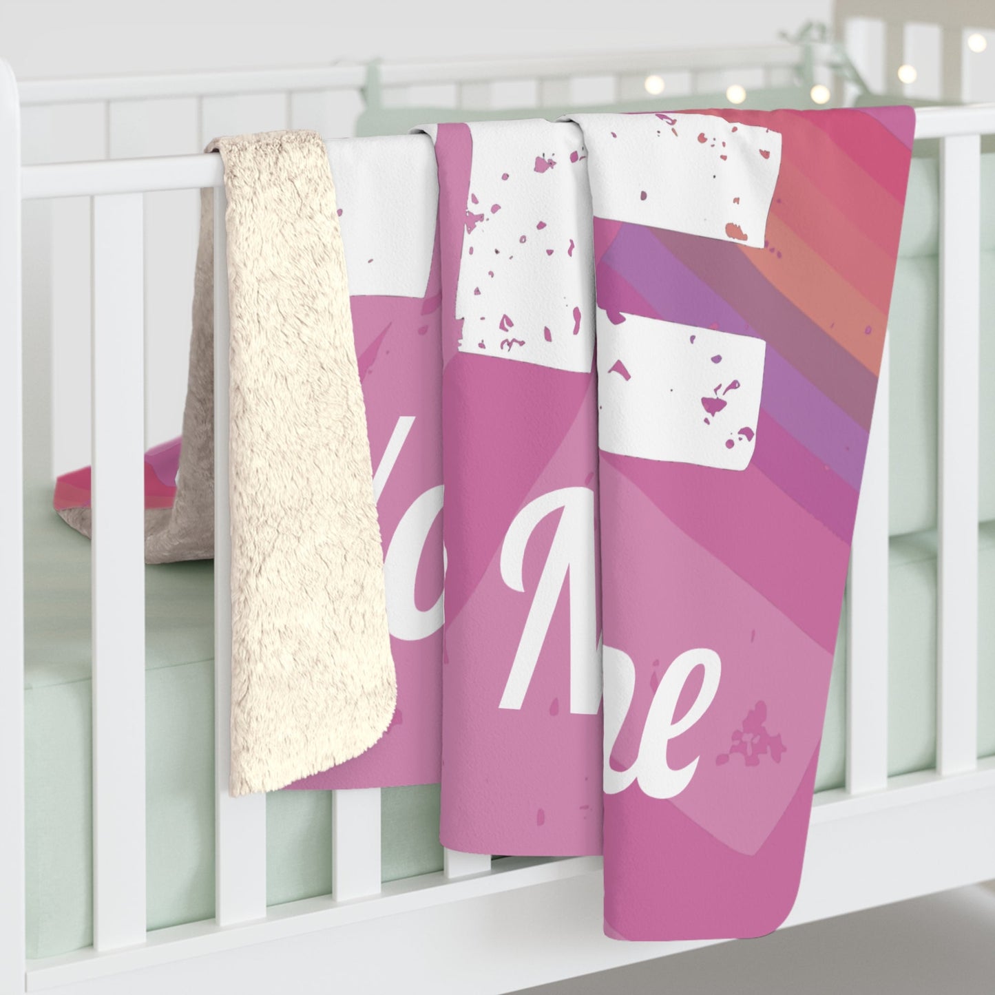 Proud to Be Me Sherpa Fleece Blanket - Pink - 31937073914478091451
