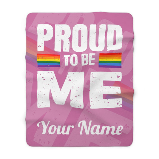 Proud to Be Me Sherpa Fleece Blanket - Pink - 31937073914478091451