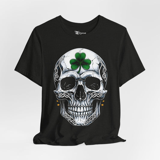 Skull and Clover Unisex Tee - 19603757679758221329