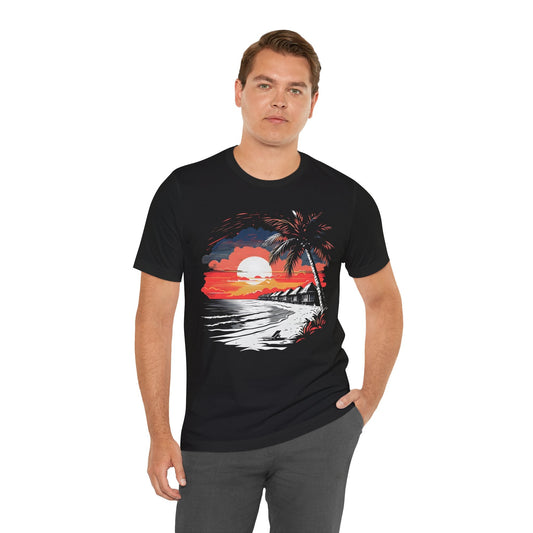 Beach at Sunset Tee - 95261261494157440192