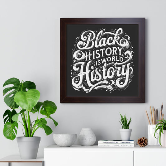 Black History is World History Framed Poster - 52799429526551479317