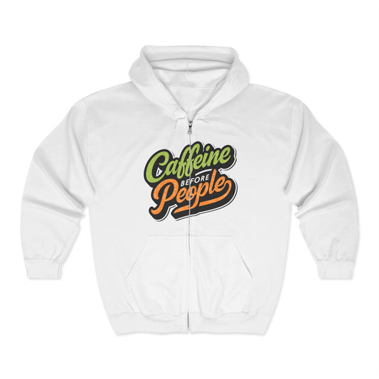 Caffeine Before People Sweatshirt - 11806095630424670811