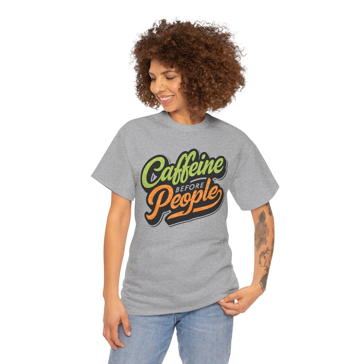 Caffeine Before People Tee - 99286025046044457821