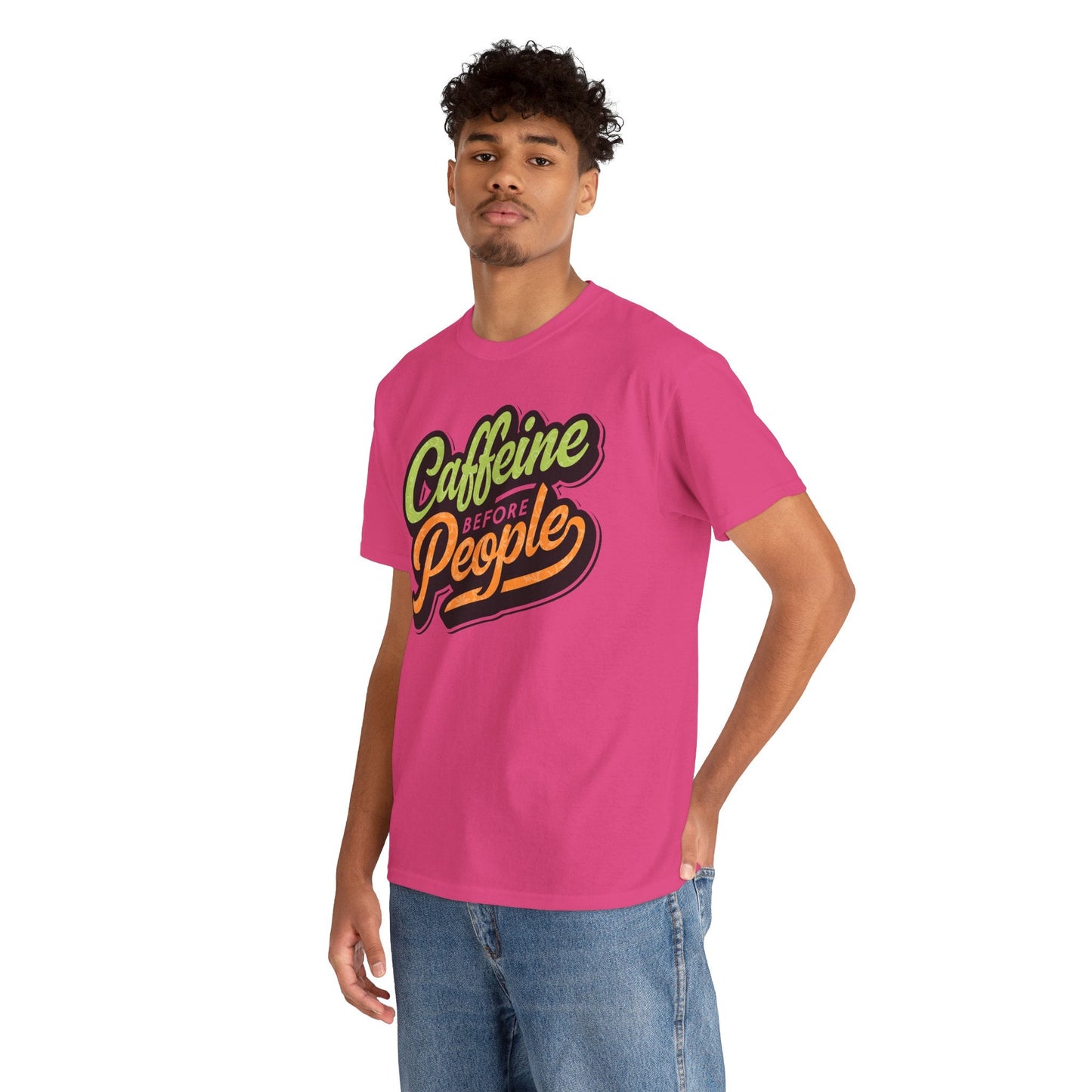 Caffeine Before People Tee - 25606578628141104739