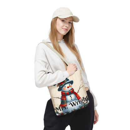 Customizable Snowperson Tote Bag - 14008416907937378067