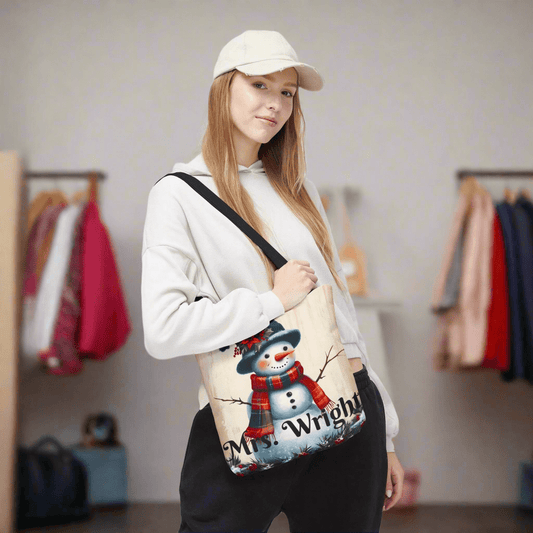 Customizable Snowperson Tote Bag - 19363286049994357612