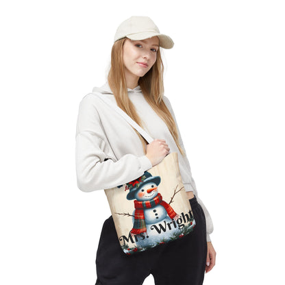 Customizable Snowperson Tote Bag - 12156724012534428357