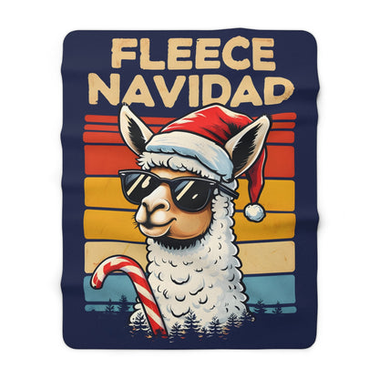Fleece Navidad Llama Sherpa Fleece Blanket - 26152430945307638589
