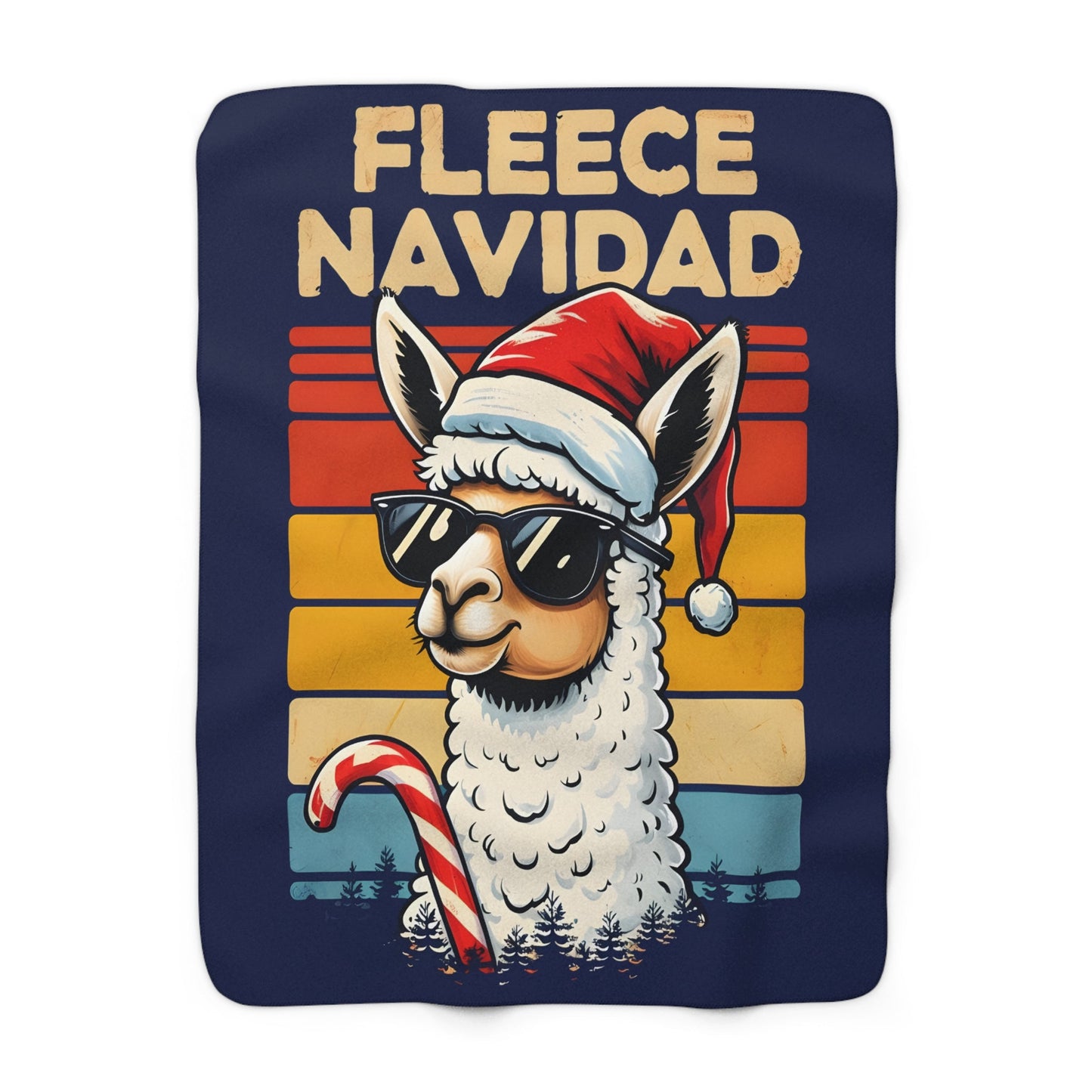 Fleece Navidad Llama Sherpa Fleece Blanket - 83921345312924769418