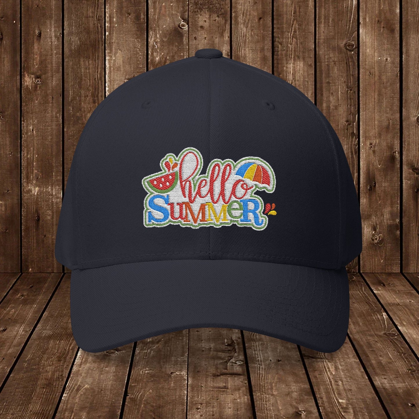 Hello Summer Embroidered Cap - 14951035799132935562