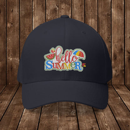 Hello Summer Embroidered Cap - 14951035799132935562