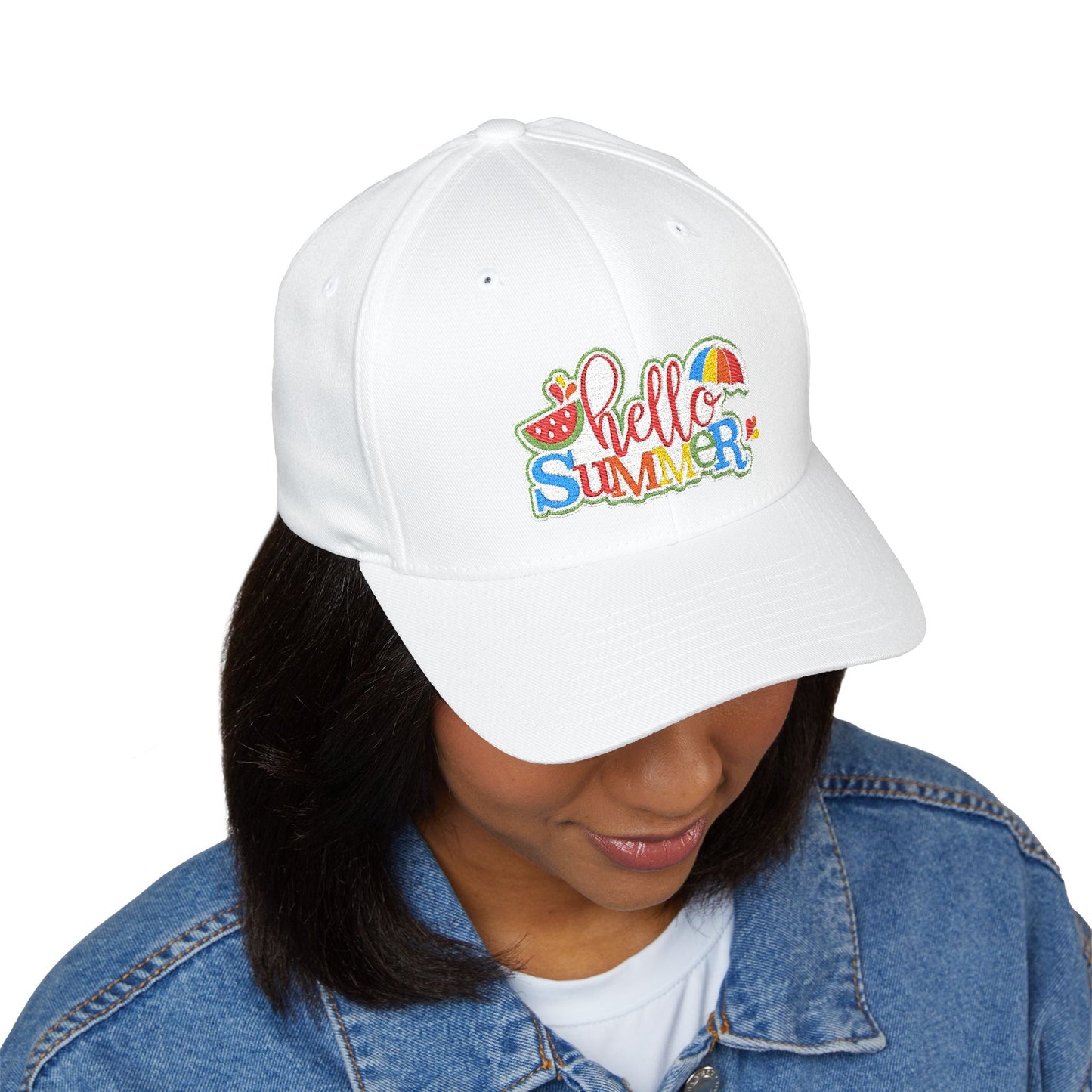 Hello Summer Embroidered Cap - 14035991160780781533