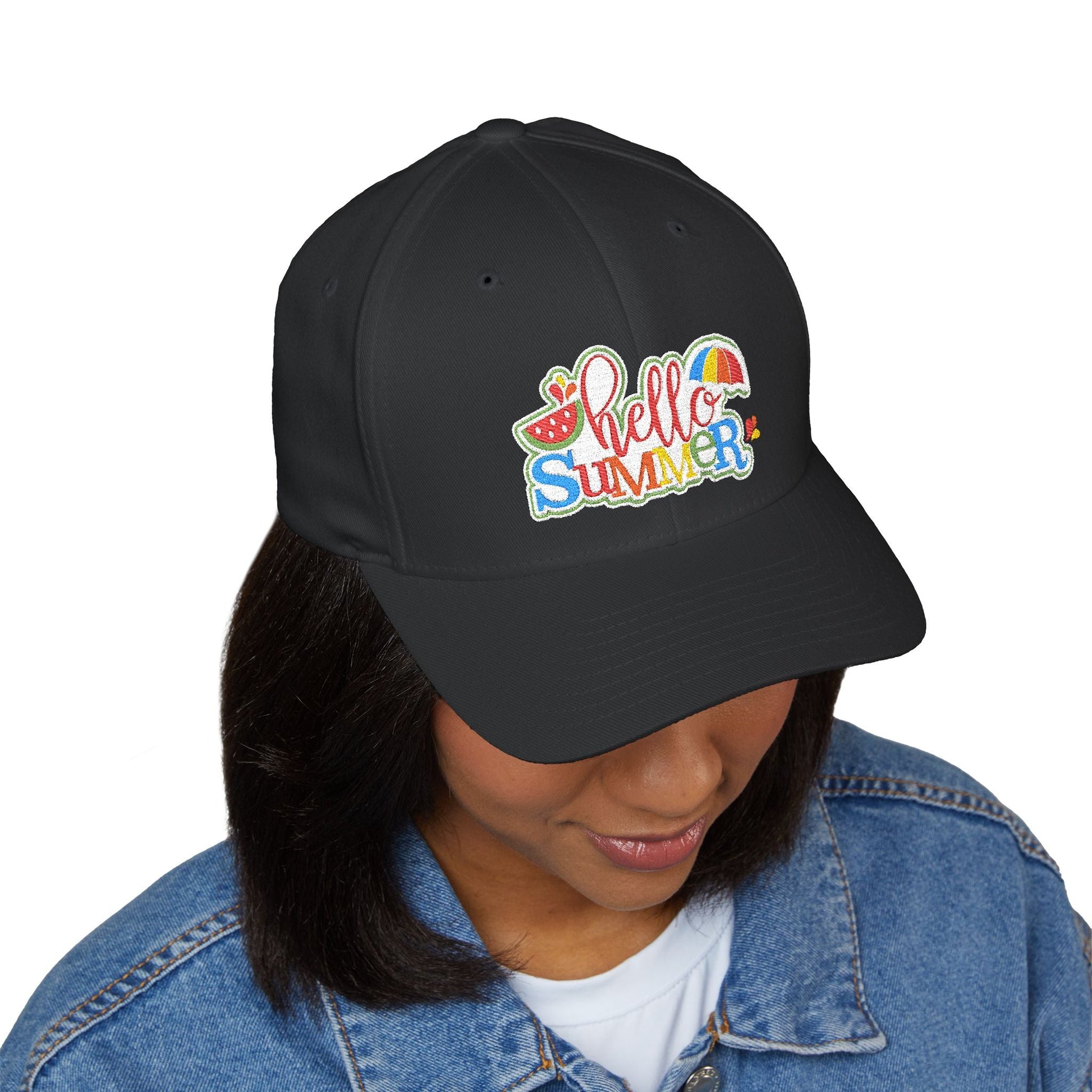 Hello Summer Embroidered Cap - 14035991160780781533