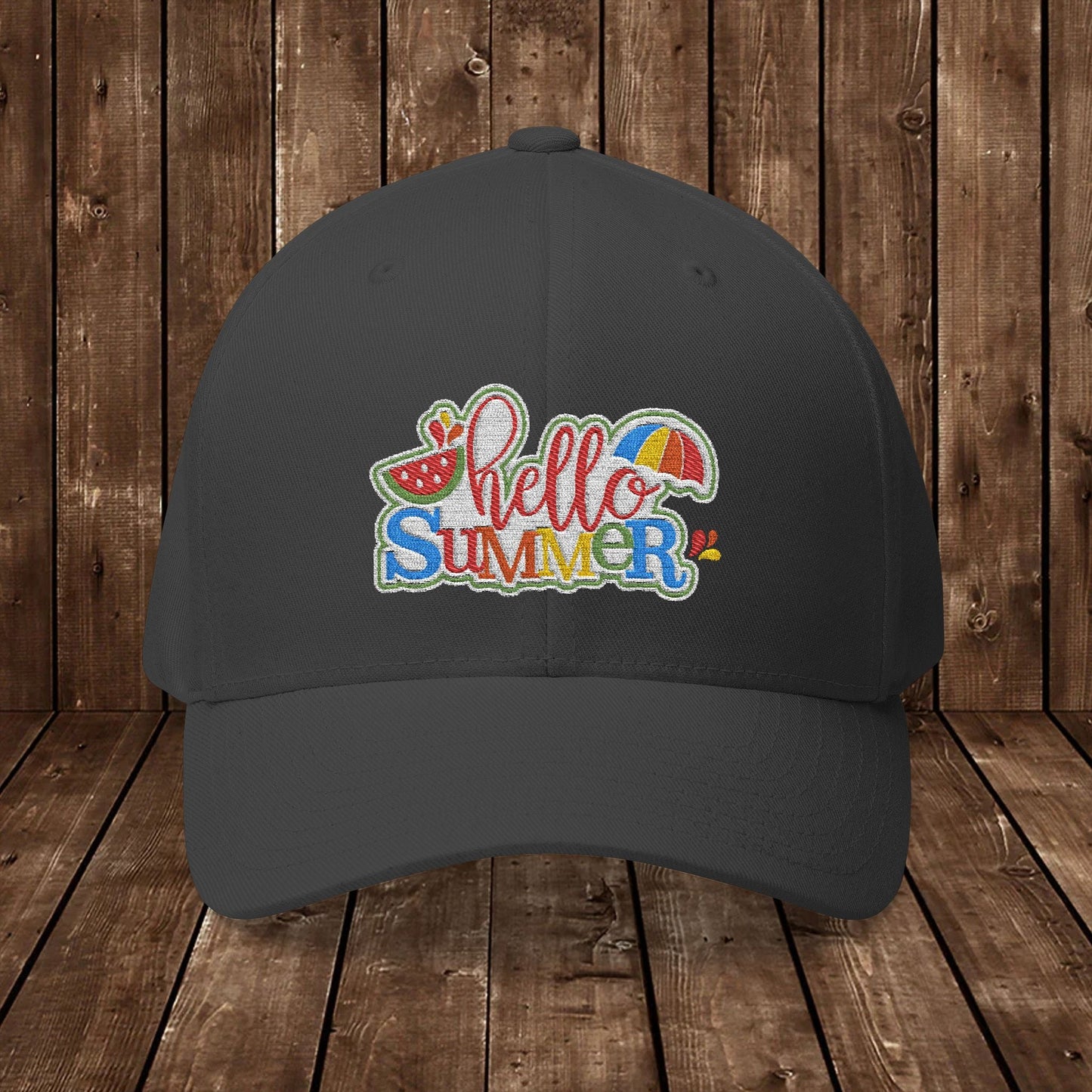 Hello Summer Embroidered Cap - 14004568325808843459