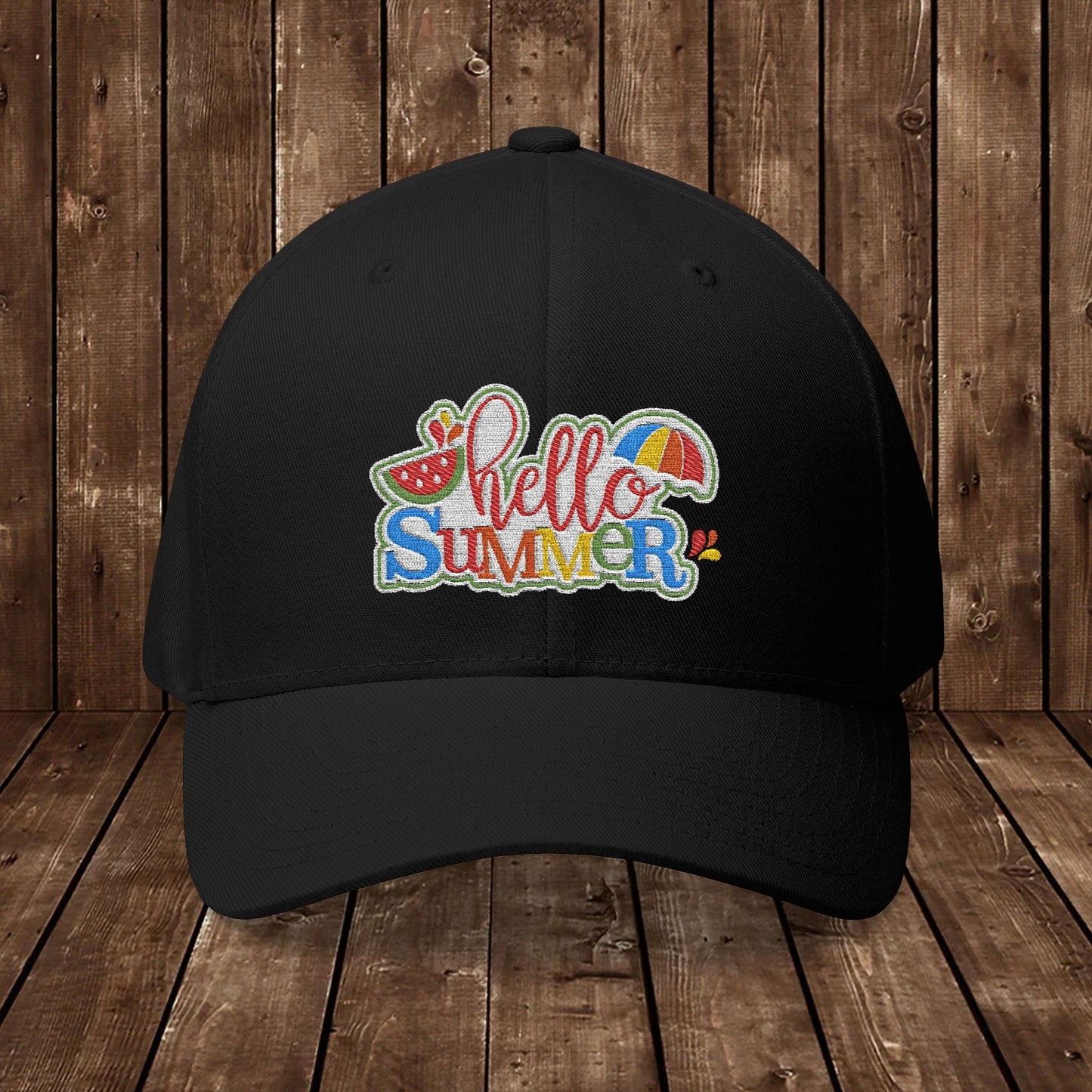Hello Summer Embroidered Cap - 57053389962778948766