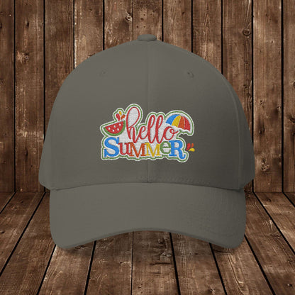 Hello Summer Embroidered Cap - 28590888847008996777