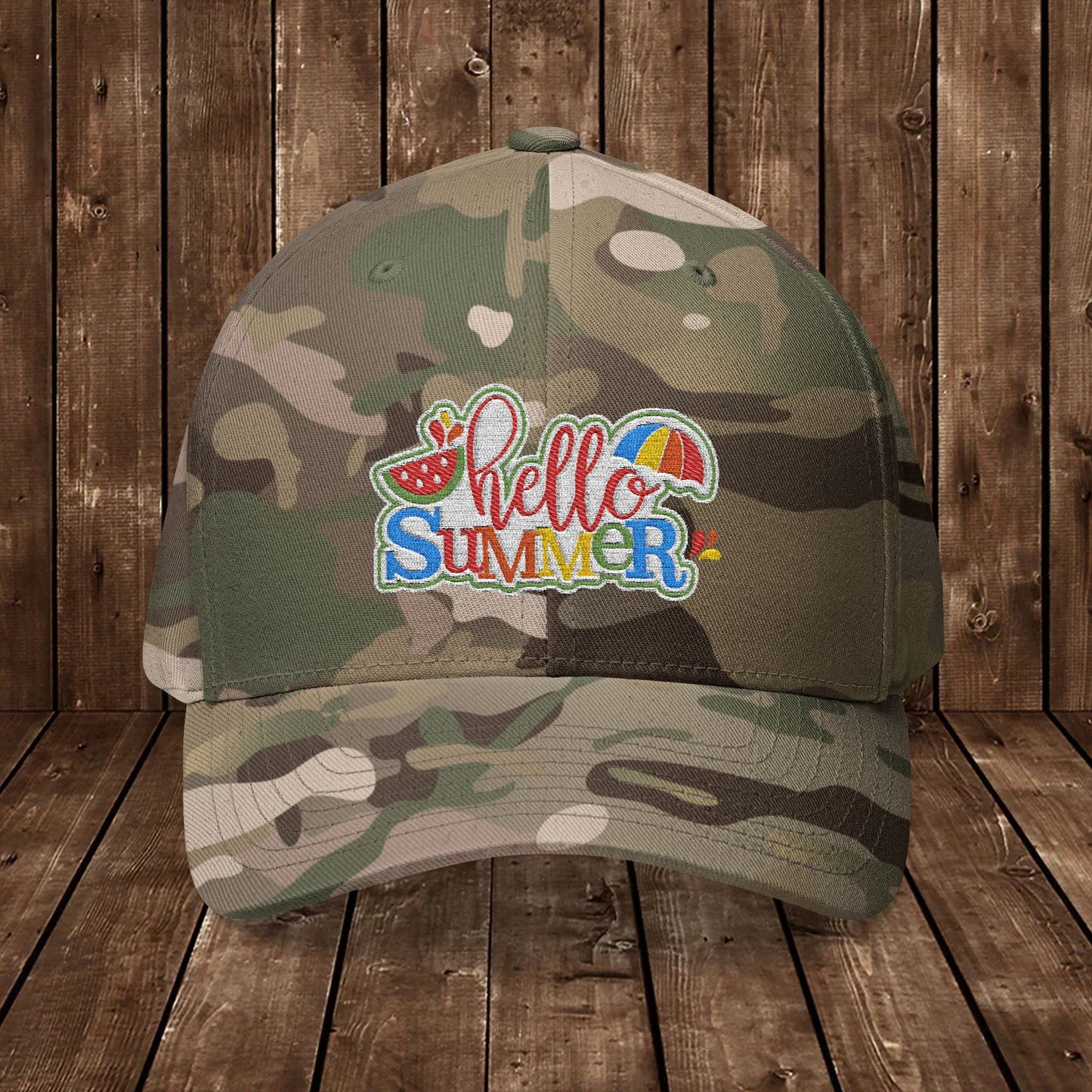 Hello Summer Embroidered Cap - 18159502308824125341