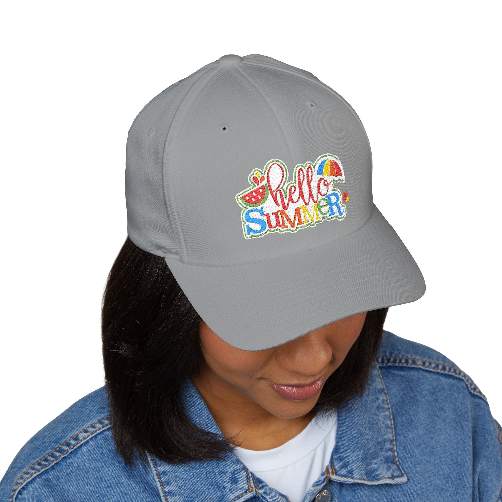 Hello Summer Embroidered Cap - 14035991160780781533