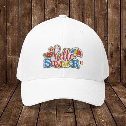Hello Summer Embroidered Cap - 27373464194514326754