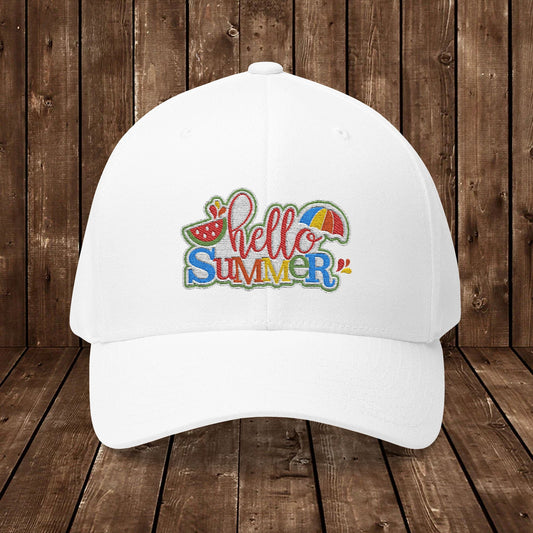 Hello Summer Embroidered Cap - 27373464194514326754