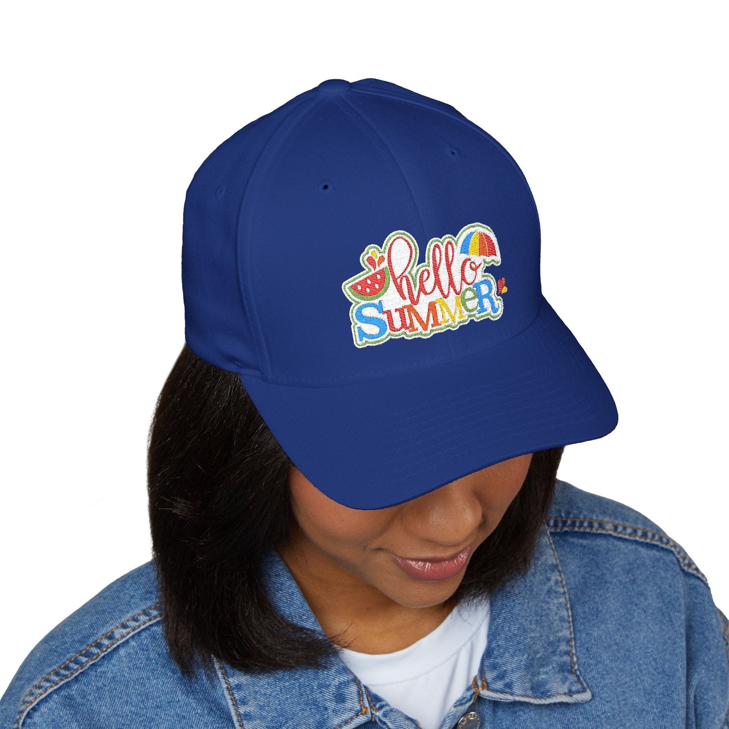 Hello Summer Embroidered Cap - 14035991160780781533