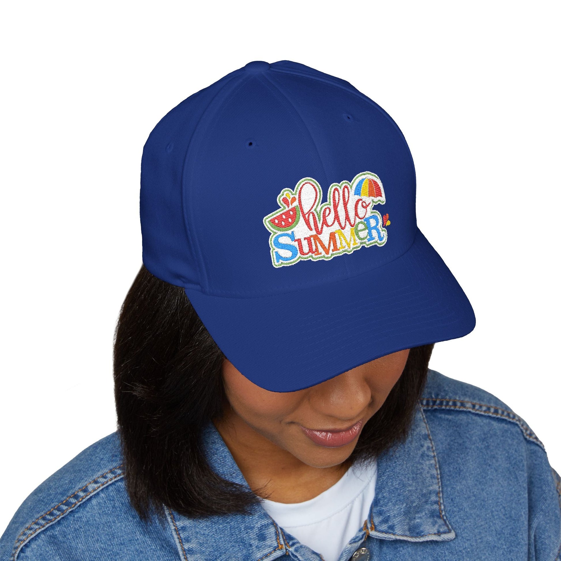 Hello Summer Embroidered Cap - 14035991160780781533