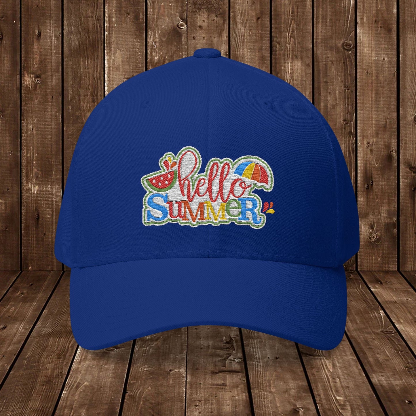 Hello Summer Embroidered Cap - 19225259597024530458