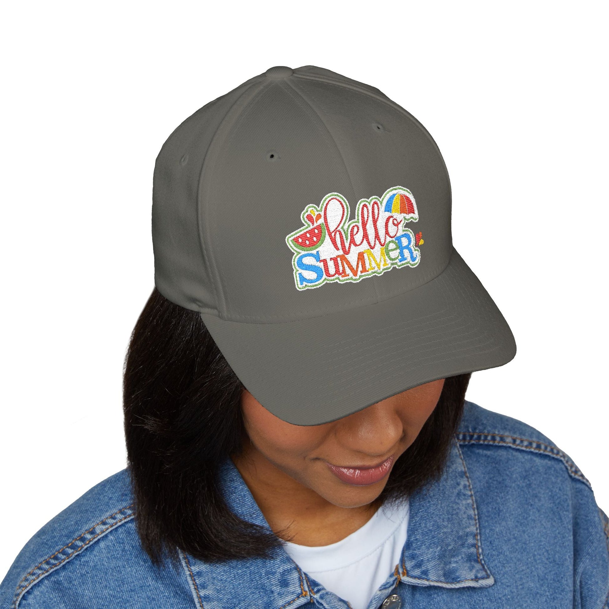 Hello Summer Embroidered Cap - 14035991160780781533