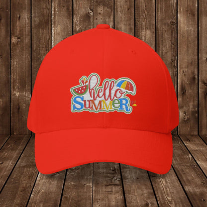 Hello Summer Embroidered Cap - 14035991160780781533