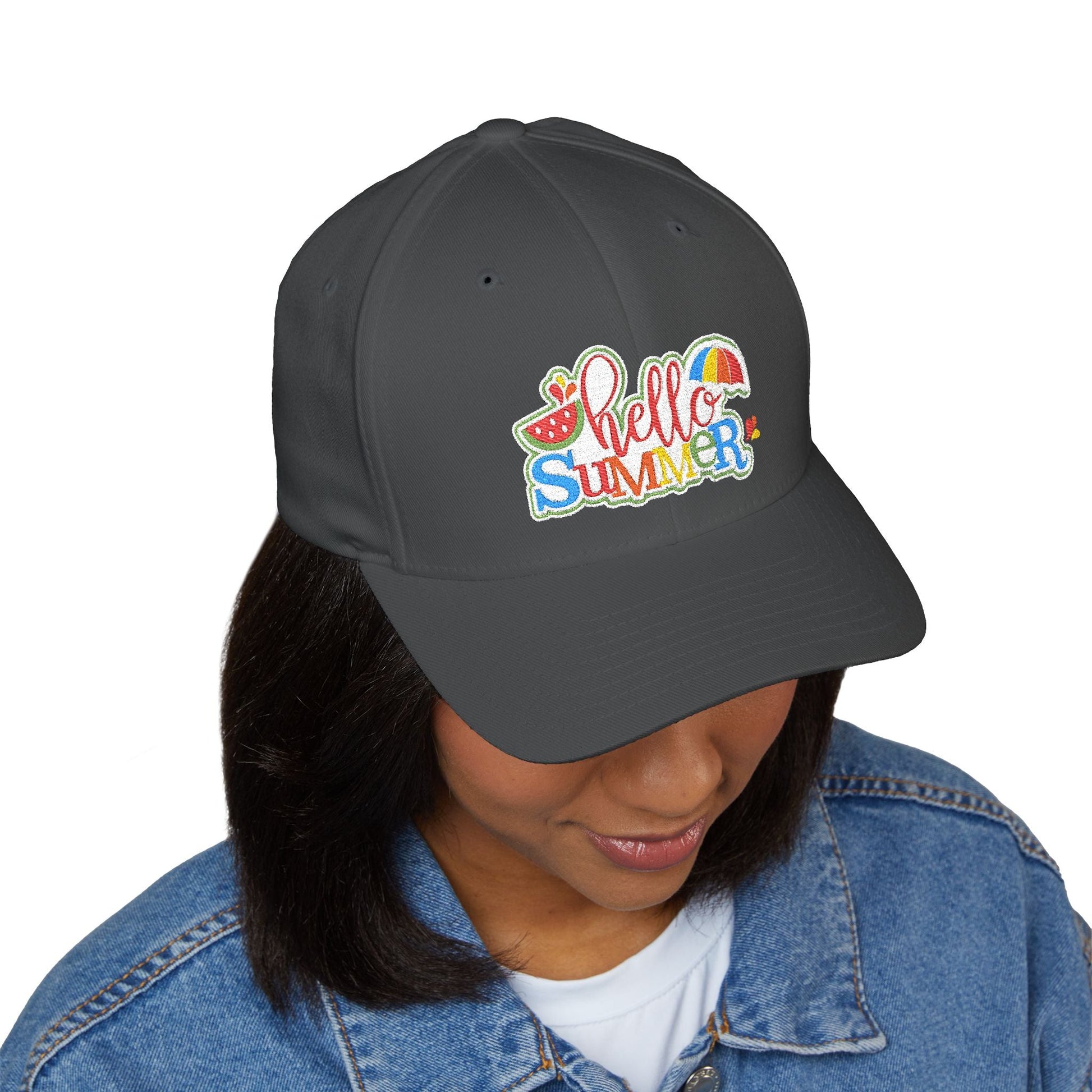 Hello Summer Embroidered Cap - 14035991160780781533