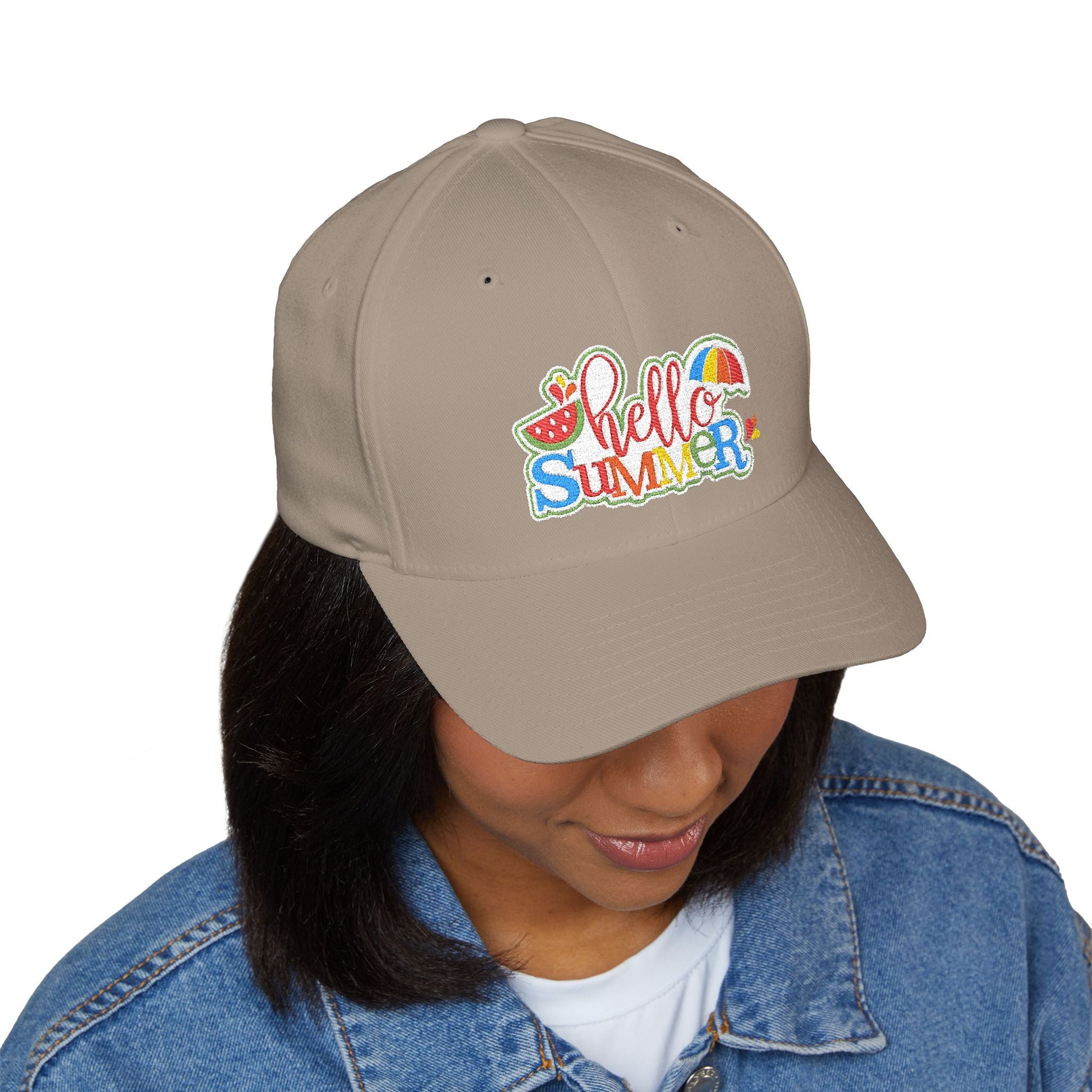 Hello Summer Embroidered Cap - 14035991160780781533