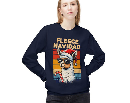 Fleece Navidad Llama Sweatshirt