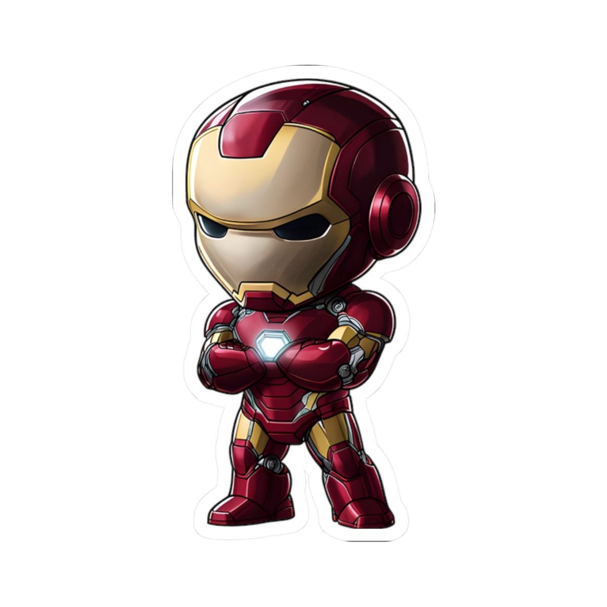 Iron - Man Chibi Kiss - Cut Stickers - 12010697729301689026