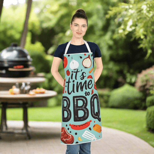 It's Time to BBQ Apron - 19346924127265384270