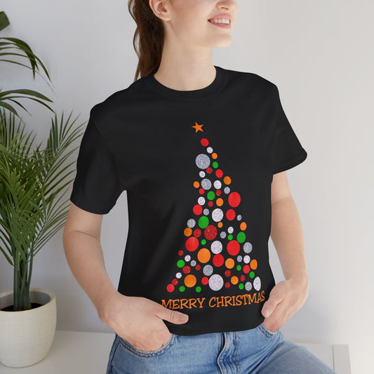 Merry Christmas Tree Ornament Tee - 12929827912478892267