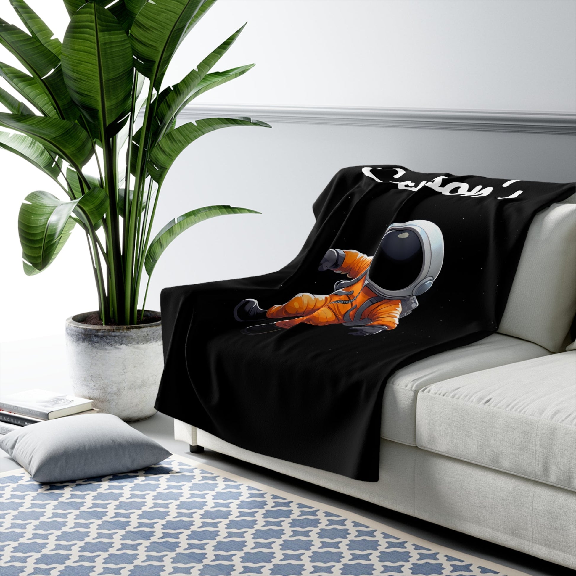 Personalized Astronaut Sherpa Fleece Blanket - 32582674207494490267