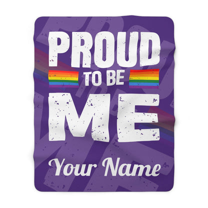 Proud to Be Me Sherpa Fleece Blanket - Purple - 16634348412037824350