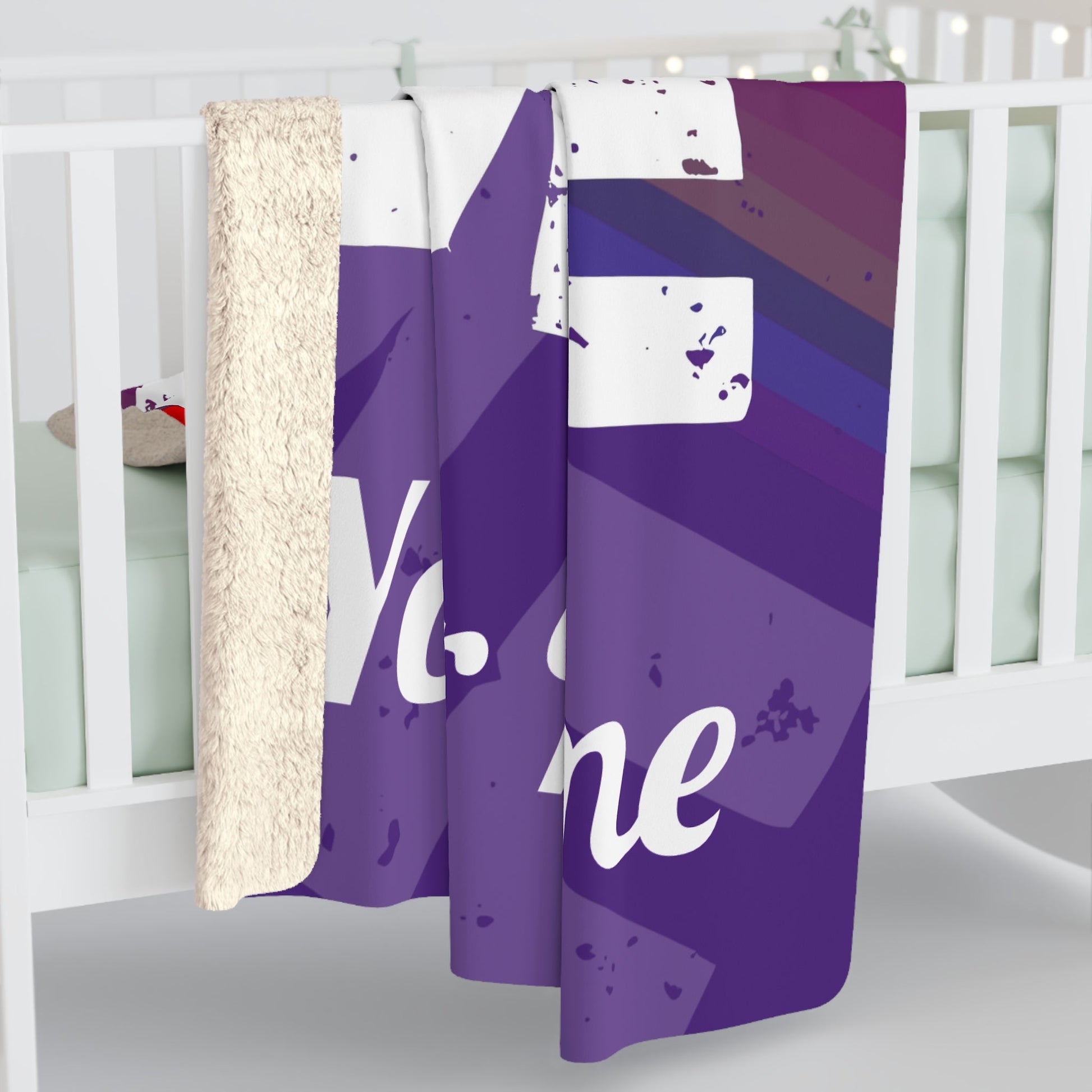 Proud to Be Me Sherpa Fleece Blanket - Purple - 16634348412037824350