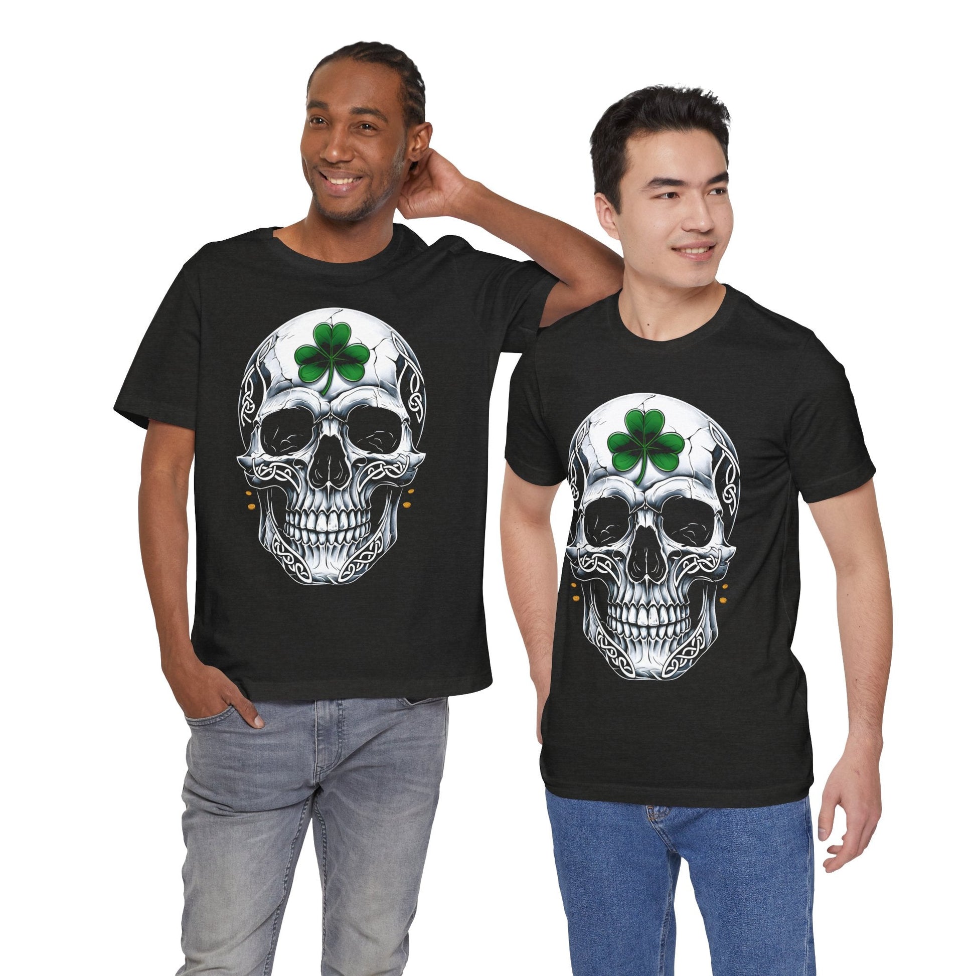 Skull and Clover Unisex Tee - 19603757679758221329