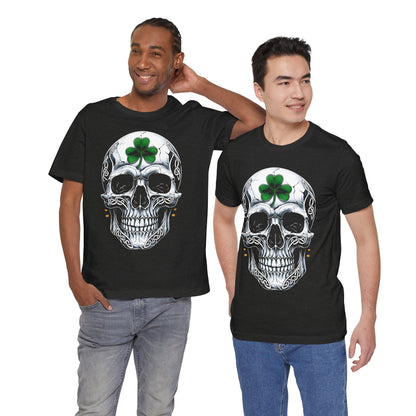 Skull and Clover Unisex Tee - 19603757679758221329